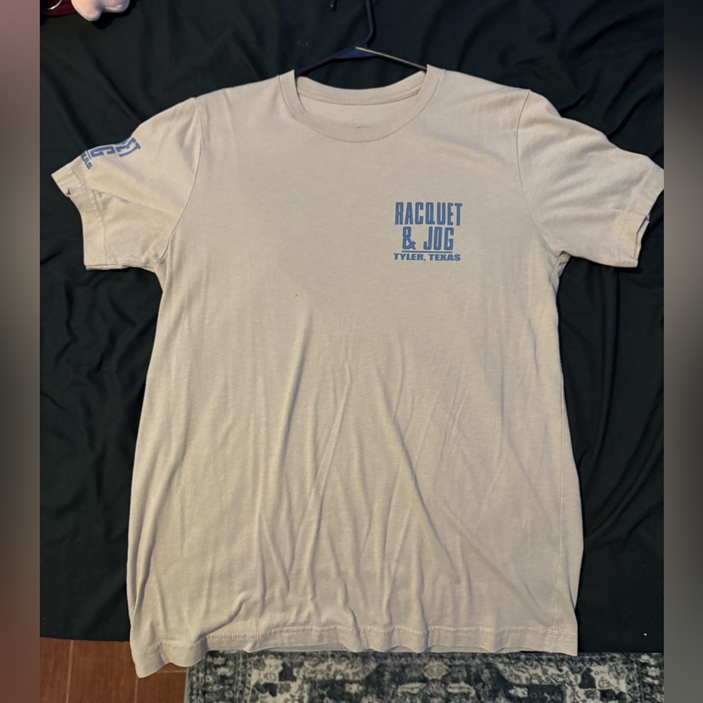 Tan and Blue Racquet & Jog Shirt, medium